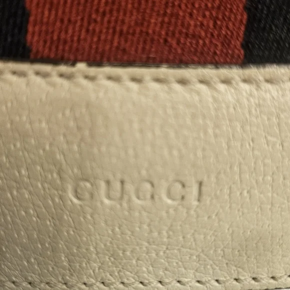 Gucci Butterfly Mini Shoulder Bag – Web Stripe, Cream Leather (Style 505383) - Picture 8 of 13